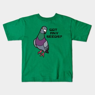 Got Any Seeds? Cartoon Pigeon Kids T-Shirt